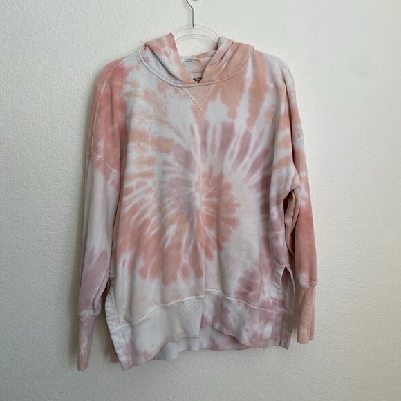 Abercrombie & Fitch Garment Dyed Tie-Dye Soft A&F Hoodie Blush Pink/White - Picture 1 of 8